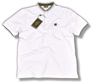 Gabicci Vintage Button Collar Pique Polo Shirt White Preview